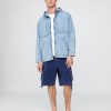 Jachetă Anorak supradimensionată din denim cu fermoar