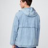 Jachetă Anorak supradimensionată din denim cu fermoar