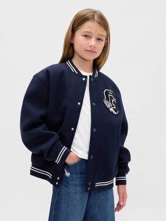 jachet bomber cu logo varsity pentru copii 2 330x440 - Jachetă bomber cu logo Varsity pentru copii