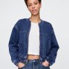 Jachetă bomber din denim tricot Jachetă bomber din denim tricot