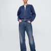 Jachetă bomber din denim tricot Jachetă bomber din denim tricot