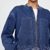 Jachetă bomber din denim tricot Jachetă bomber din denim tricot