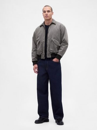 Jachetă bomber din twill spălat