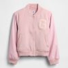 Jachetă bomber varsity din amestec de lână pentru copii Jachetă bomber varsity din amestec de lână pentru copii