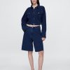 Jachetă crop din denim French Terry Icon