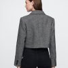 Jachetă Crop Herringbone