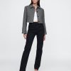 Jachetă Crop Herringbone