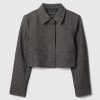 Jachetă Crop Herringbone