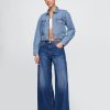 Jachetă Crop UltraSoft Icon Denim