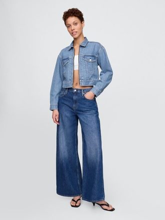 Jachetă Crop UltraSoft Icon Denim