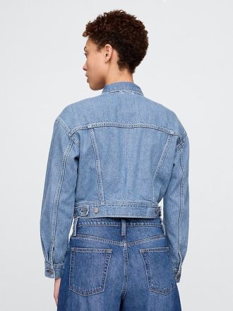 Jachetă Crop UltraSoft Icon Denim