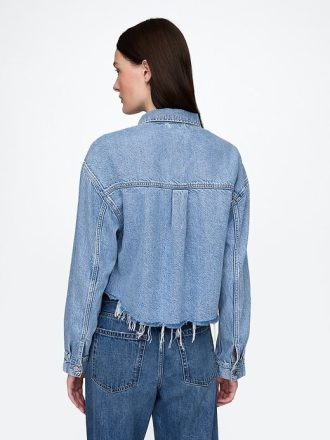 Jachetă Crop UltraSoft Icon Denim