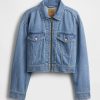 Jachetă Crop UltraSoft Icon Denim