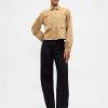 Jachetă de cămașă crop din denim Jachetă de cămașă crop din denim