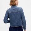 Jachetă de cămașă crop din denim Jachetă de cămașă crop din denim