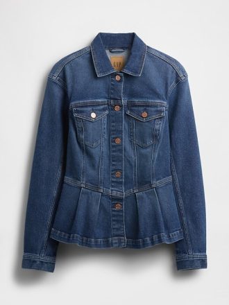 Jachetă denim peplum