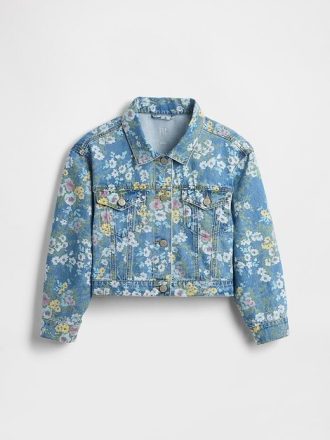 Jachetă din blugi cu mâneci cu balon pentru copii