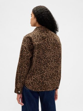 Jachetă din blugi UltraSoft Leopard