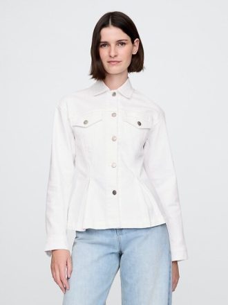 Jachetă din denim cinsată