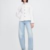 Jachetă din denim cinsată Jachetă din denim cinsată