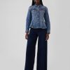 Jachetă din denim cinsată Jachetă din denim cinsată