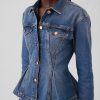 Jachetă din denim cinsată Jachetă din denim cinsată