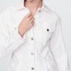 Jachetă din denim cinsată Jachetă din denim cinsată