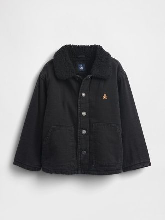 Jachetă din denim căptușită cu Sherpa pentru bebeluși și copii mici