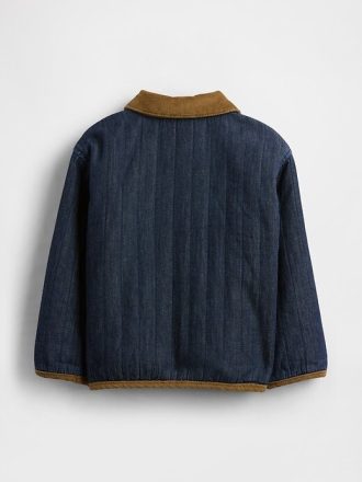 Jachetă din denim matlasată pentru bebeluși și copii mici