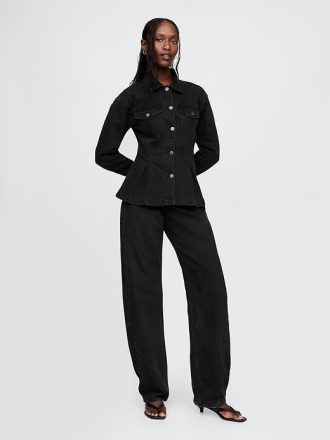 Jachetă Peplum denim