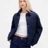 Jachetă puf din denim