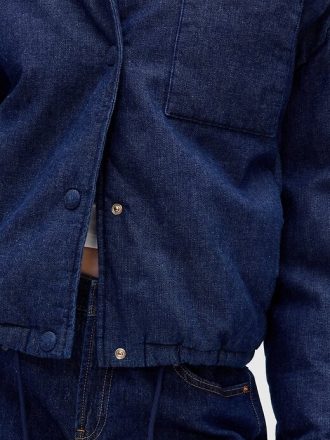 Jachetă puf din denim