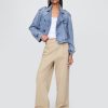 Jachetă UltraSoft Denim Crop Trench