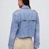 Jachetă UltraSoft Denim Crop Trench