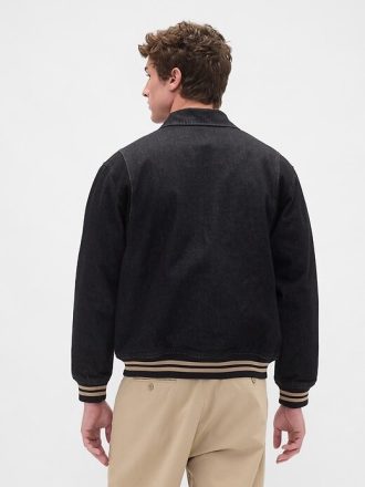 Jachetă Varsity denim supradimensionată