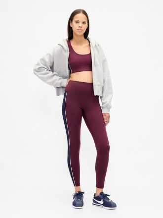 Jambiere GapFit High Rise Power cu dungi pe lungime