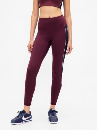 Jambiere GapFit High Rise Power cu dungi pe lungime