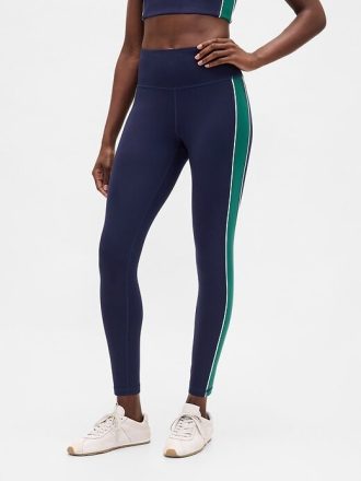 Jambiere GapFit High Rise Power cu dungi pe lungime