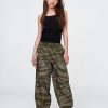 Joggeri largi din poplin pentru copii