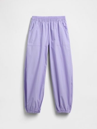 Joggeri largi din poplin pentru copii