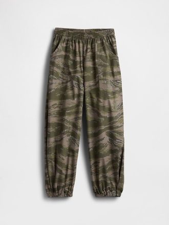Joggeri largi din poplin pentru copii