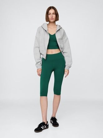 Leggings crop GapFit Smooth cu talie mare