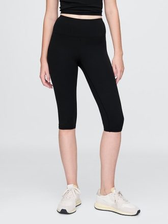 Leggings crop GapFit Smooth cu talie mare