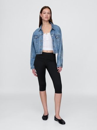 Leggings GapFit Power Crop cu talie mare