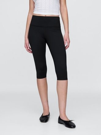 Leggings GapFit Power Crop cu talie mare