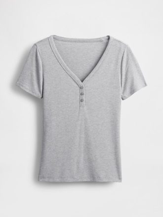 Mini Rib Henley PJ Top