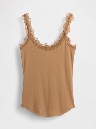 Mini Rib Lace PJ Tank Top Mini Rib Lace PJ Tank Top