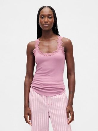 Mini Rib Lace PJ Tank Top Mini Rib Lace PJ Tank Top
