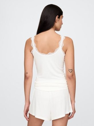 Mini Rib Lace PJ Tank Top Mini Rib Lace PJ Tank Top