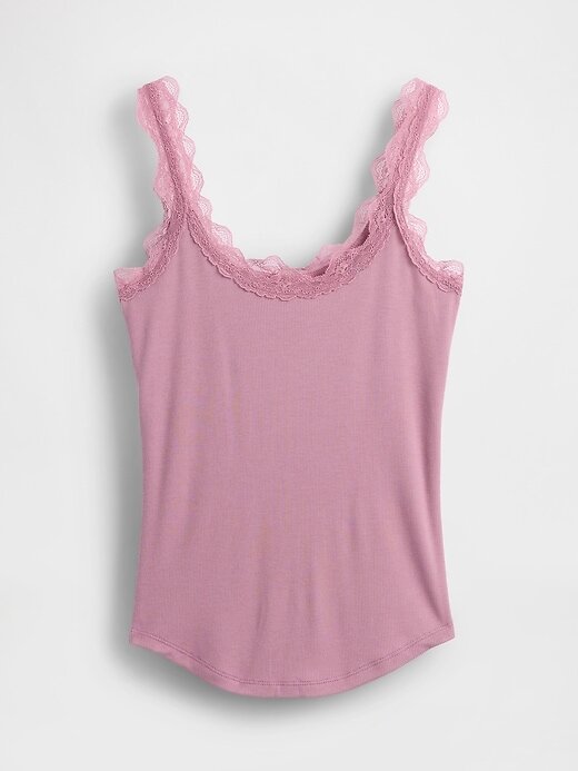 Mini Rib Lace PJ Tank Top Mini Rib Lace PJ Tank Top